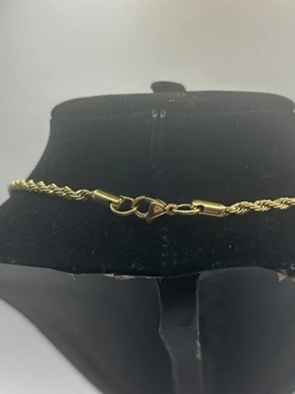 3mm Real Gold Rope Chain Stainless Steel Plated Mens 24 Inch Durable Waterproof